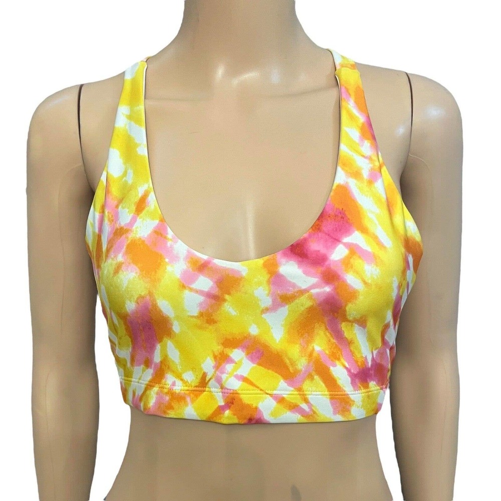 Carbon 38 Tie Dye Sports Bra Cross Back Quick Dry